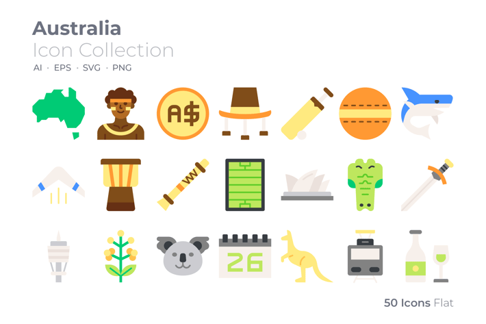 Australia Color Icon