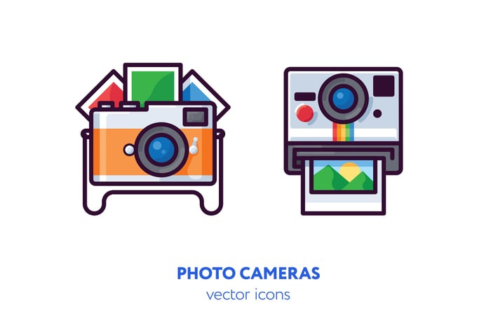 Photo camera icons