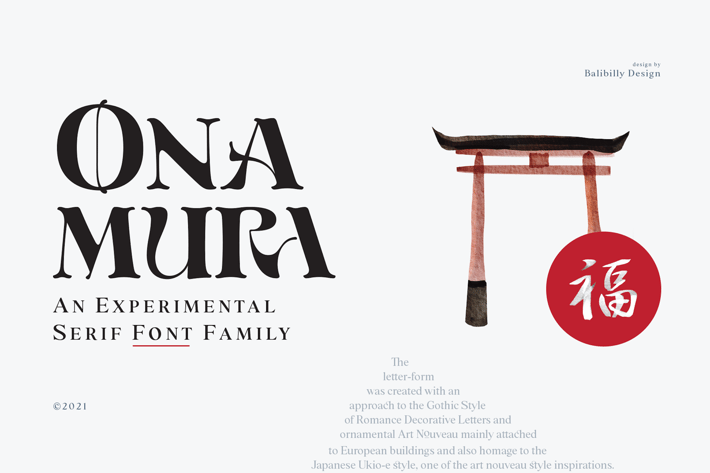 Onamura | Serif Experimental Font
