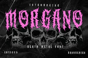 MORGANO Modern Blackletter Metal Horror Font 