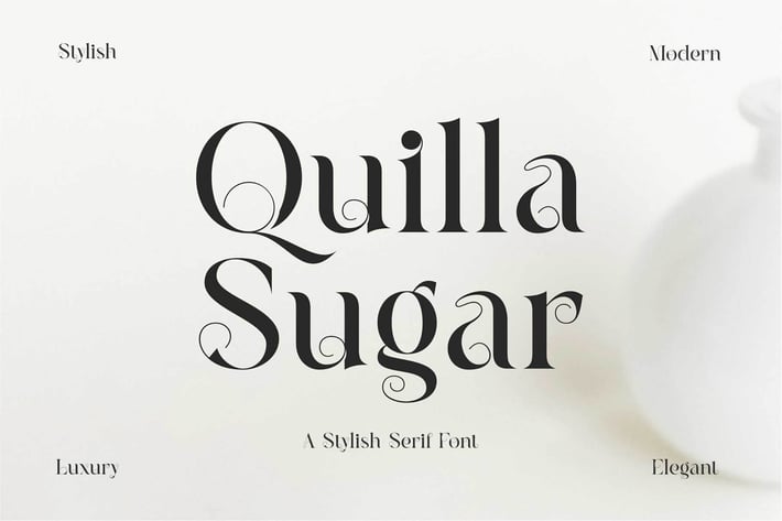Quilla Sugar Stylish Serif Font