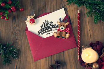 Christmas letter mockup