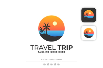 Travel Trip Color Logo