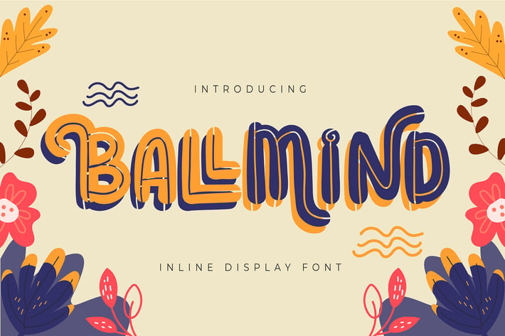 Ballmind | Inline Display Font