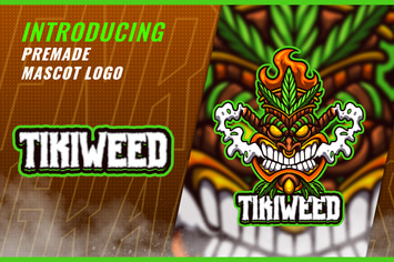 Tiki Weed - Mascot Esport Logo Template