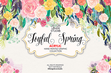 Acrylic JOYFUL SPRING design 2