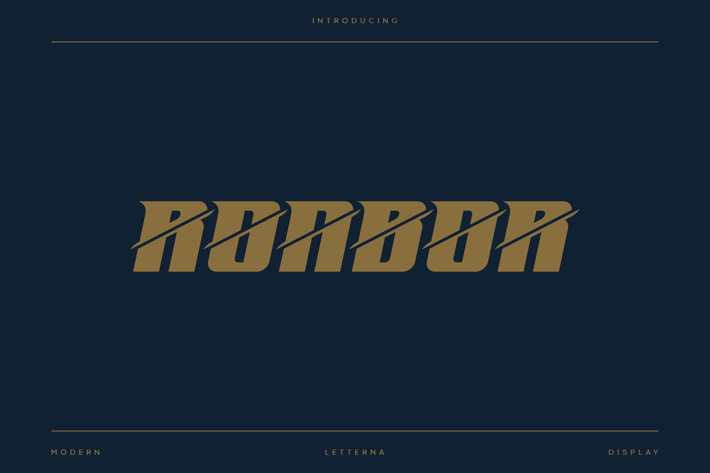 Ronbor - Display Sports Typeface