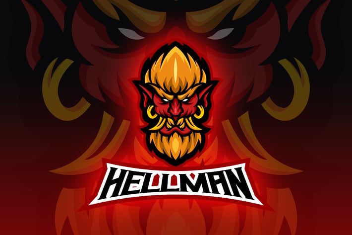 Hell Man Demon Esport Logo Design