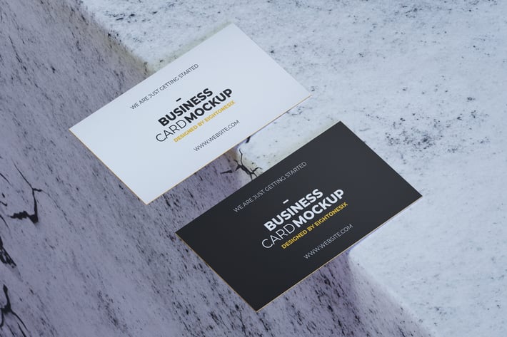 Simple Realistic Business Card Mock-Up Template