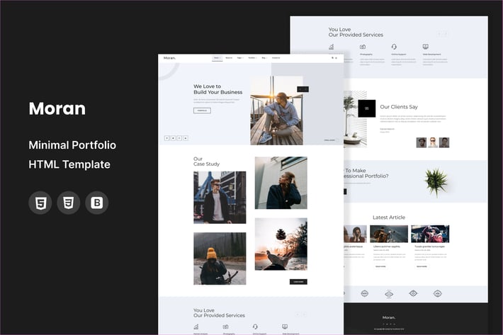 Moran - Minimal Portfolio HTML Template 