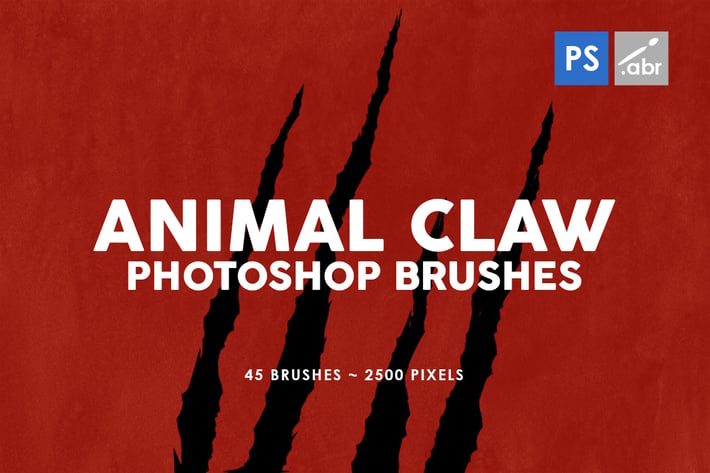 45 Animal Claw Photoshop Stamp Brushes