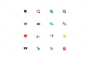 Social media - colorful material design icons set