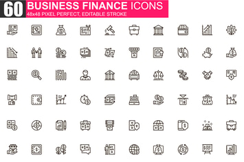 Business Finance Thin Line Icons Pack