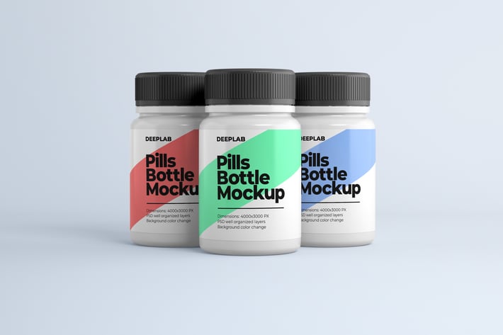 Medical Pill Bottle Mockup