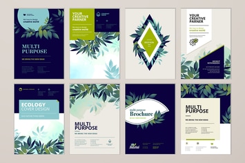 Brochure cover design and annual report templates
