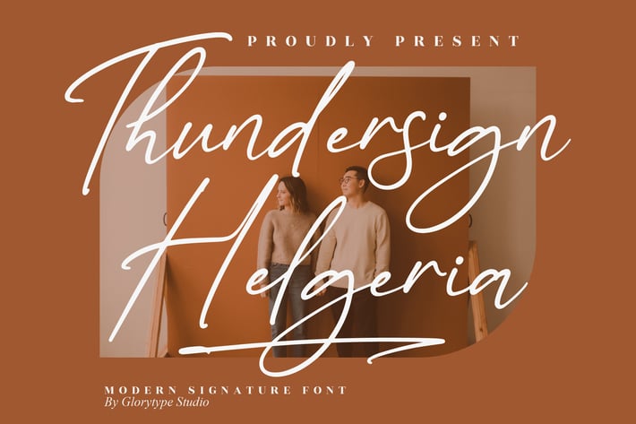 Thundersign Helgeria Modern Signature Font