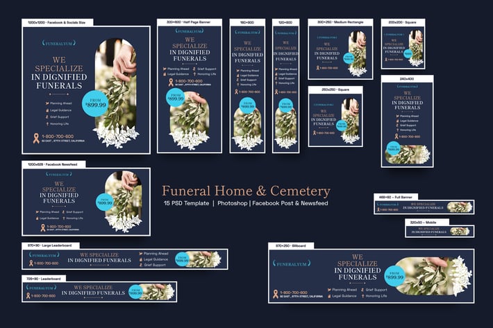 Funeral Home & Cemetery Banners Ad