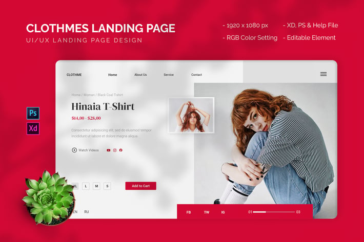  Clothmes - Landing Page