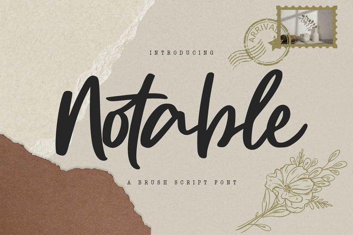 Notable - A Brush Script Font