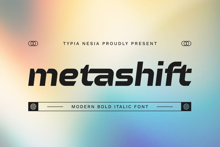 Metashift - Modern Sport Bold Italic Font