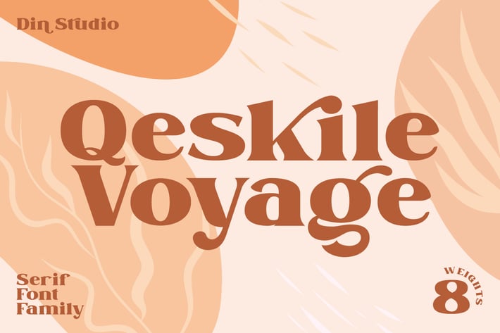 Qeskile Voyage - Display Serif Family 8 Fonts