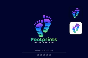 Footprint Gradient Colorful Logo
