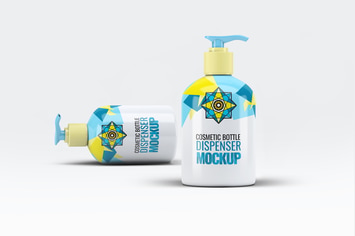 Cosmetic Bottle Dispenser Mock-Up V.3