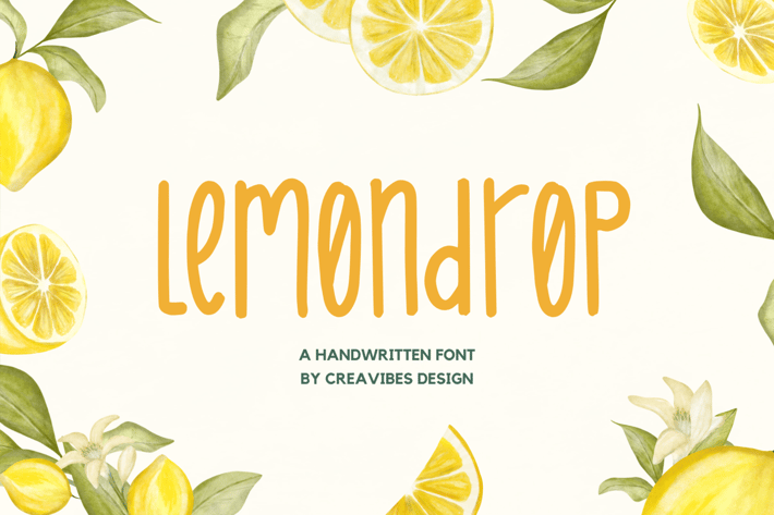 Lemondrop - Handwritten Font