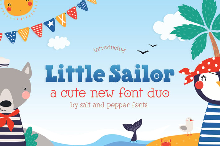 Little Sailor Font Duo