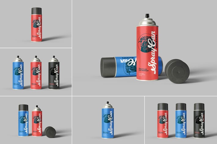 Spray Can Mockups