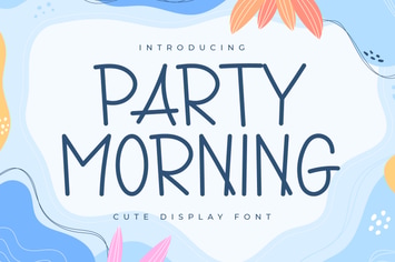 Party Morning - Handwritten Display Font