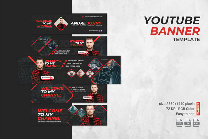 Modern Youtube Banner Template