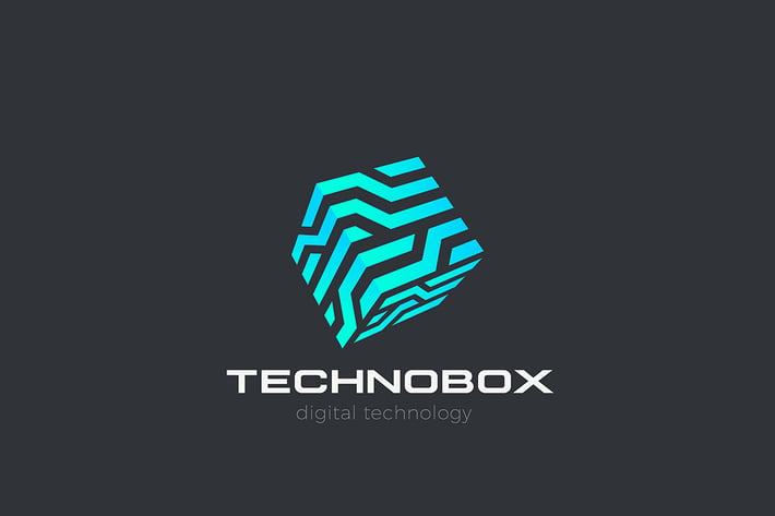 Technology Box Logo Cube Virtual Artificial