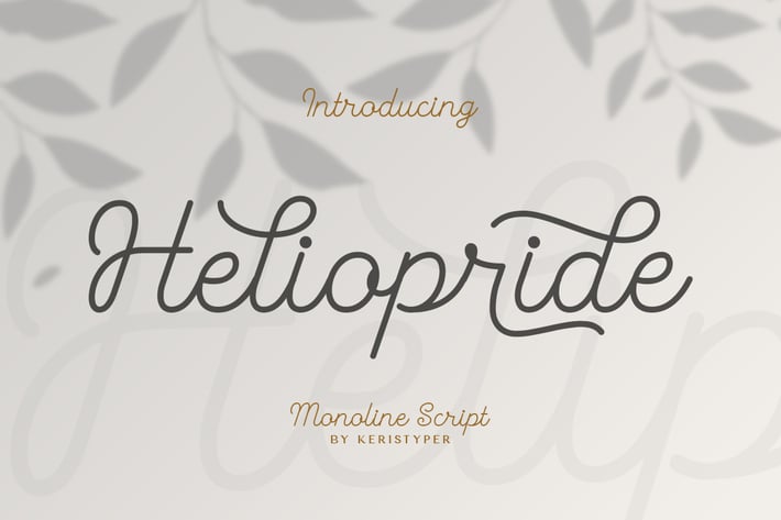 Heliopride Monoline Font