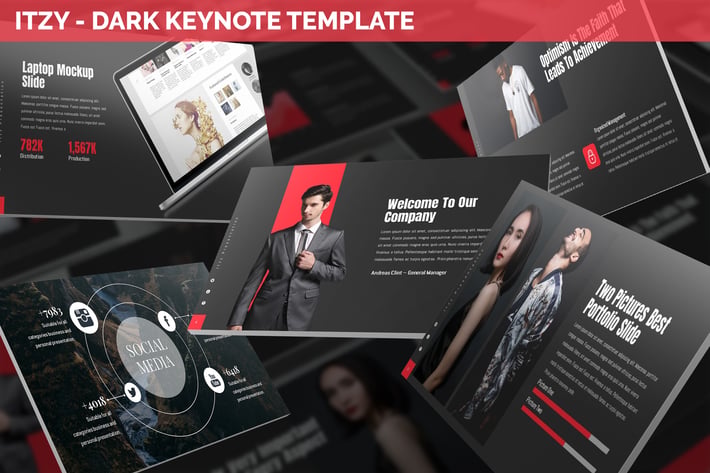 Itzy - Dark Keynote Template