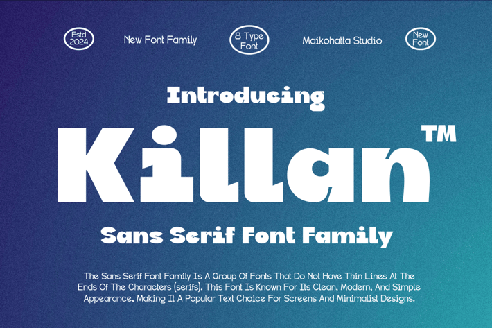 Killan - Sans Serif Font Family