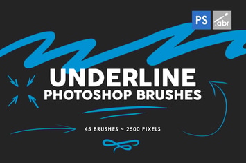 45 Underline Photoshop Stamp Brushes Vol. 1