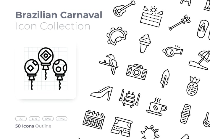 Brazilian Outline Icon