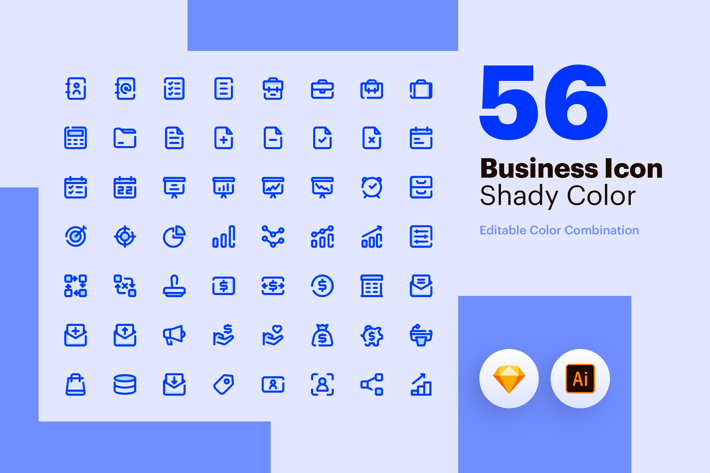 Business Icon - Shady Color 