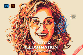 Vector Illustration Photoshop Action