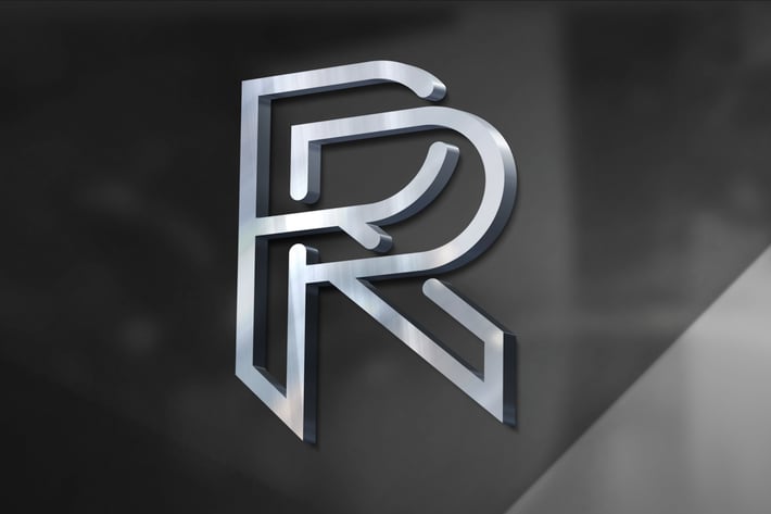 Glossy Wall Logo Mockup