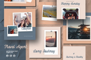 Modern Soft Color Travel Agent-Instagram Template