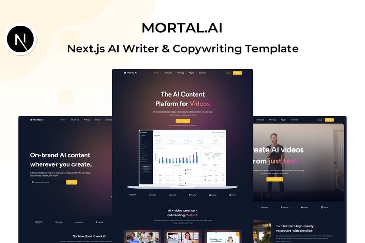 Mortal - Next.js AI Writer & Copywriting Template