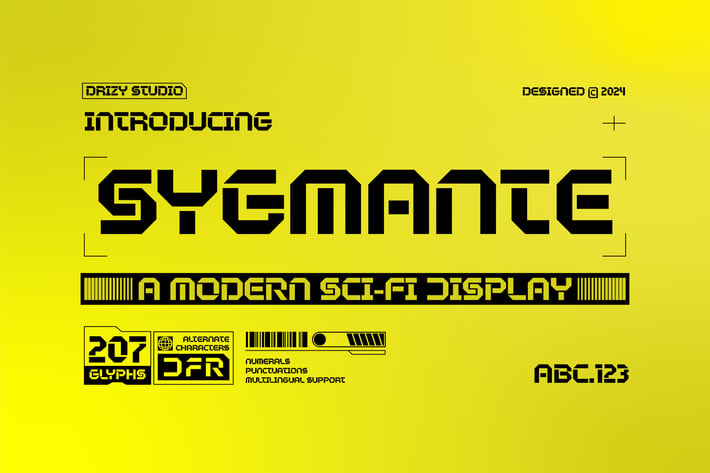 Sygmante – Modern Sci-Fi Display Font