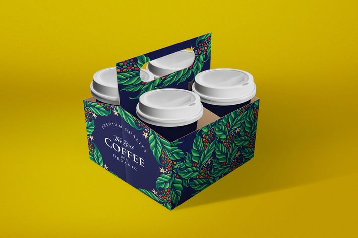 Coffee Cup Holder Mockup