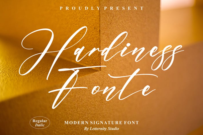 Hardiness Fonte Modern Signature Font