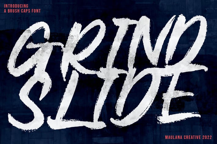 Grind Slide Handwritten Brush Font