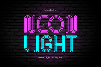 Neon Light - Retro Neon Font