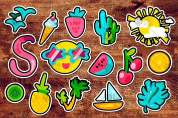 Tropical Summer Stickers