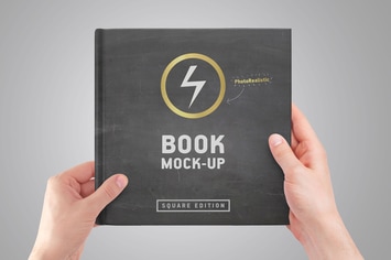 Square Book Mock-Up